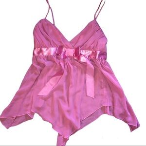 Enchanting Women’s Beautiful Pink Jagged Hem Nightgown Size Small